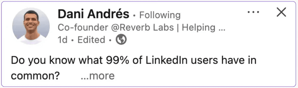 create curiosity with your LinkedIn hook