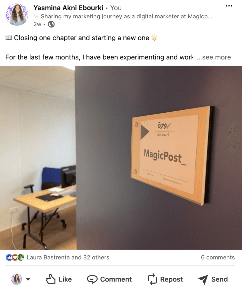 share employee posts
