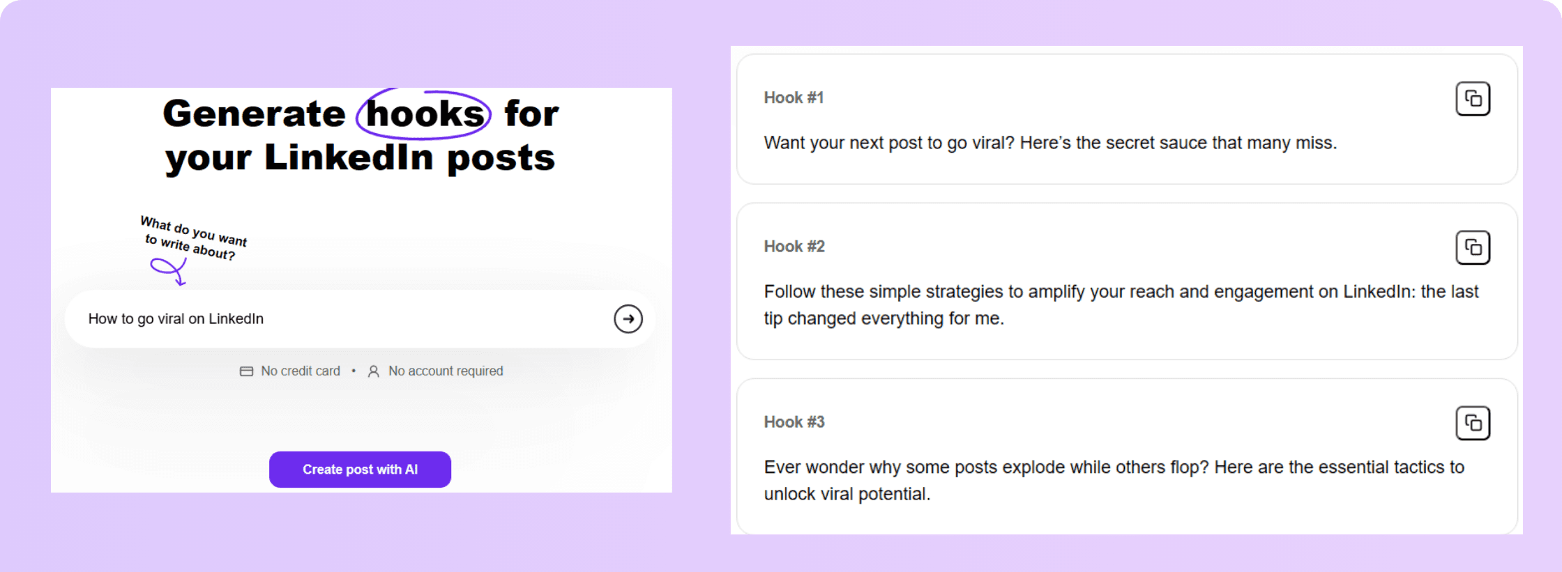 linkedin hook generator