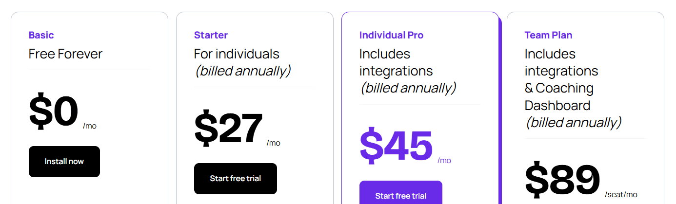 Lavender pricing