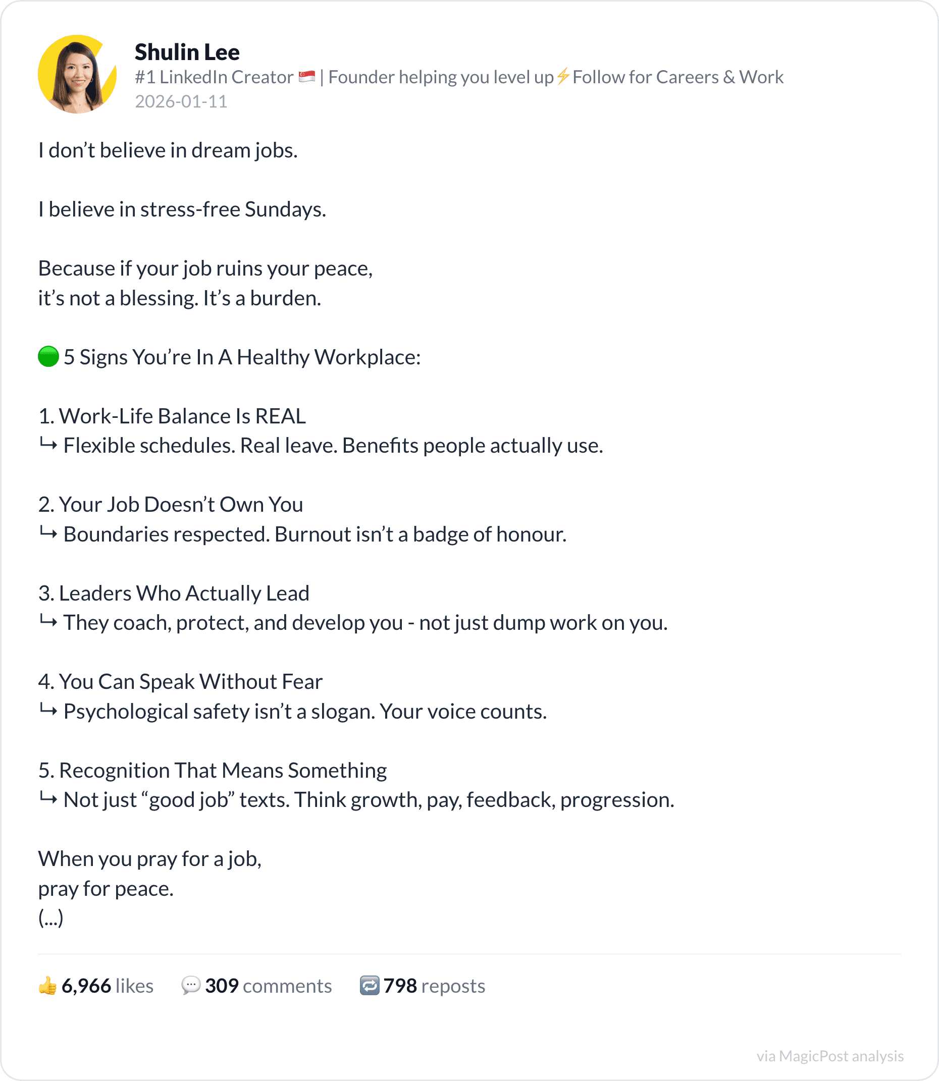 Shulin Lee on healthy workplaces and stress-free Sundays