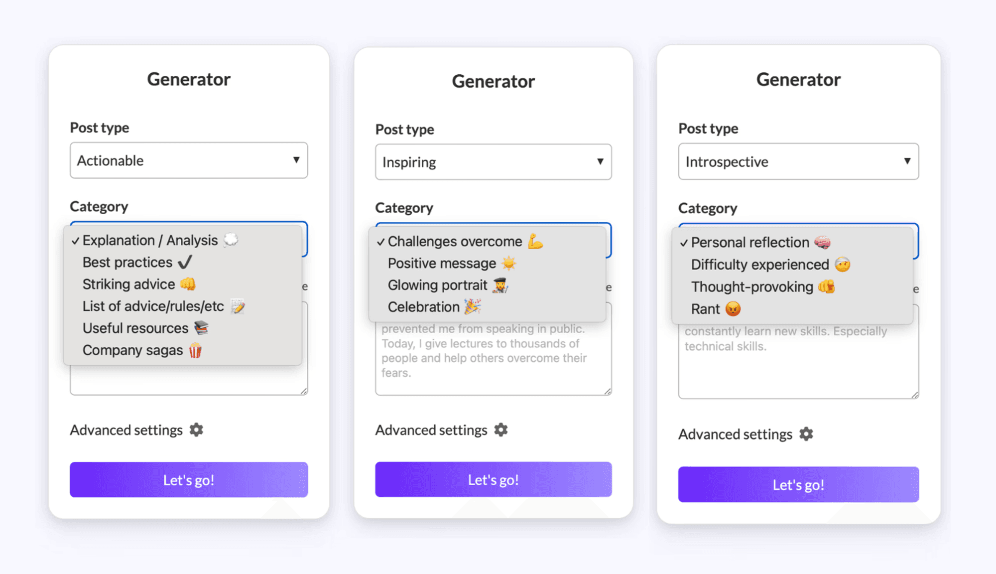MagicPost content generator