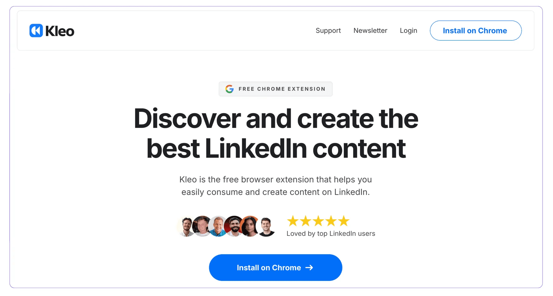 Kleo for LinkedIn content creation