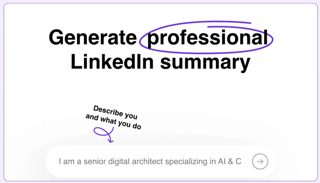 linkedin summary generator