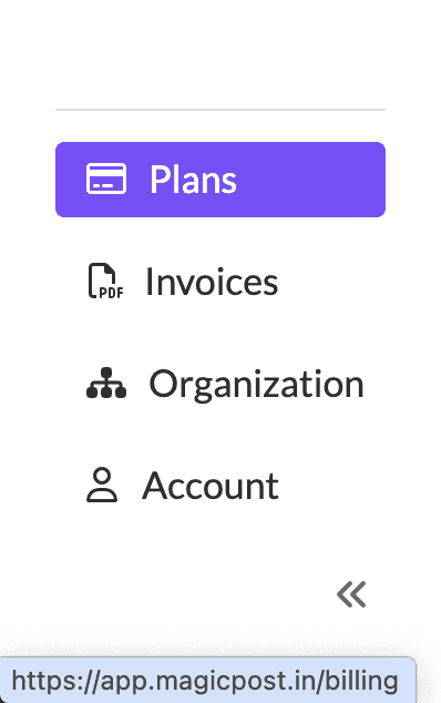 Billing page example