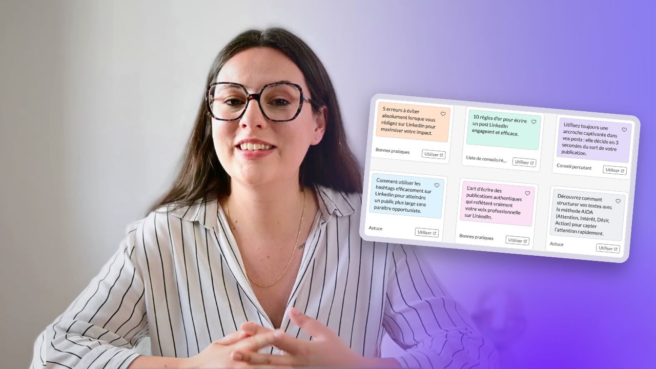 Diane devant six propositions générées, chacune étiquetée par style et suivie d'un bouton Utiliser.