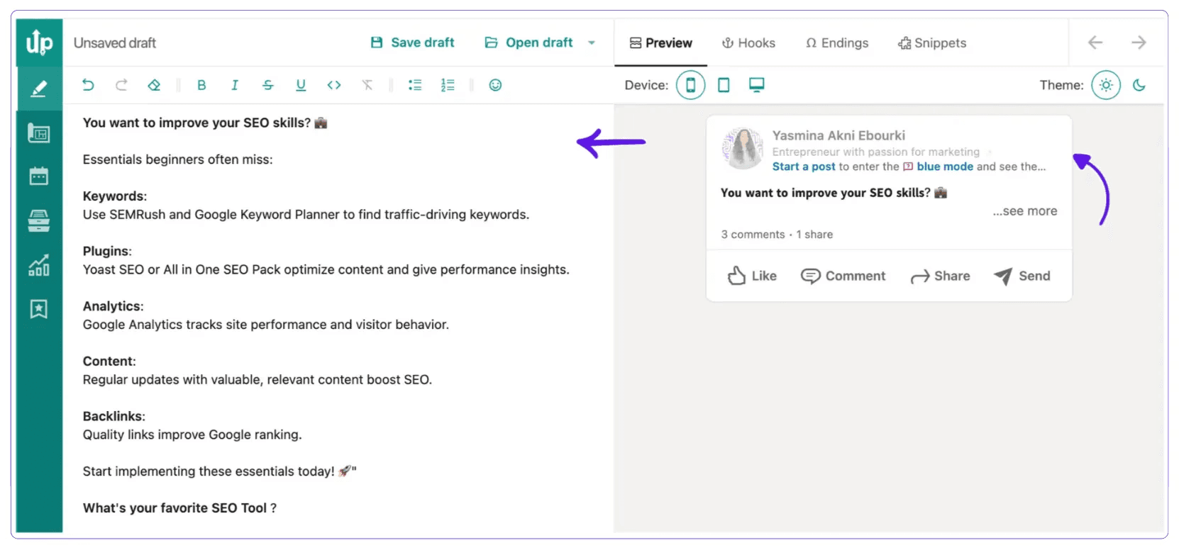 AuthoredUp post editor