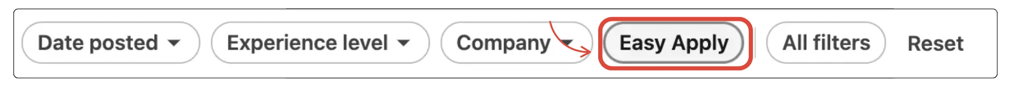 LinkedIn's “Easy Apply” feature for quickly applying for a job