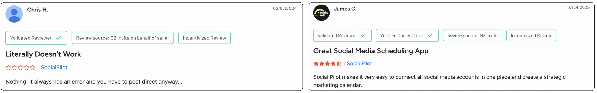 Notes de SocialPilot 