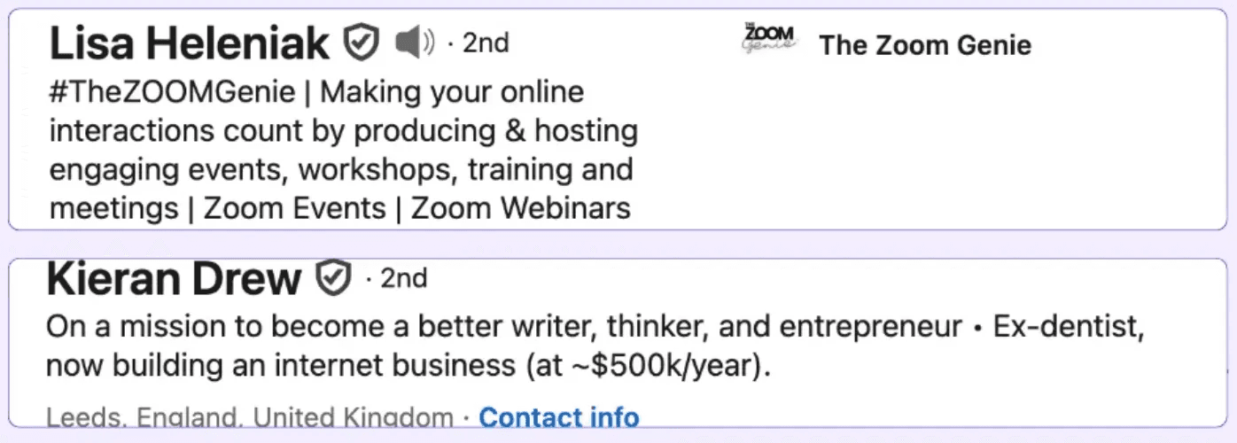 Using humor on LinkedIn whitin the LinkedIn profile and on the headline