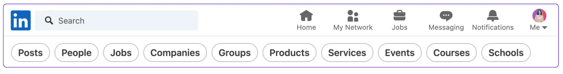 LinkedIn search engine with all filters