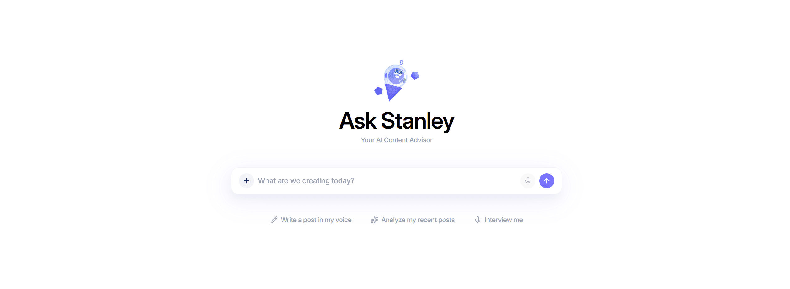 A screenshot of Stanley's chat interface, where the user can directly chat with the AI LinkedIn tool
