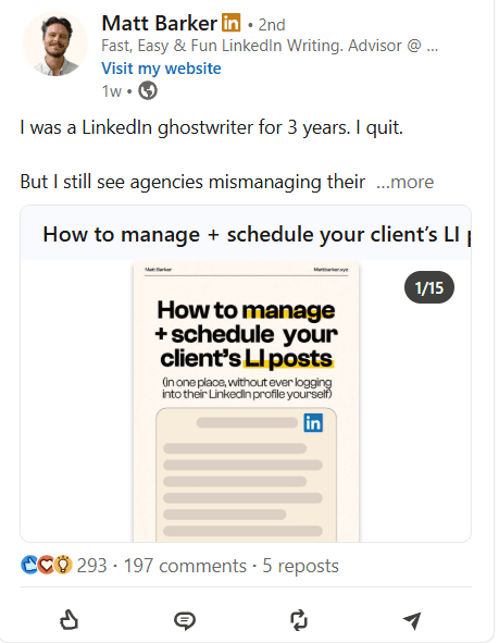 linkedin carrousel post