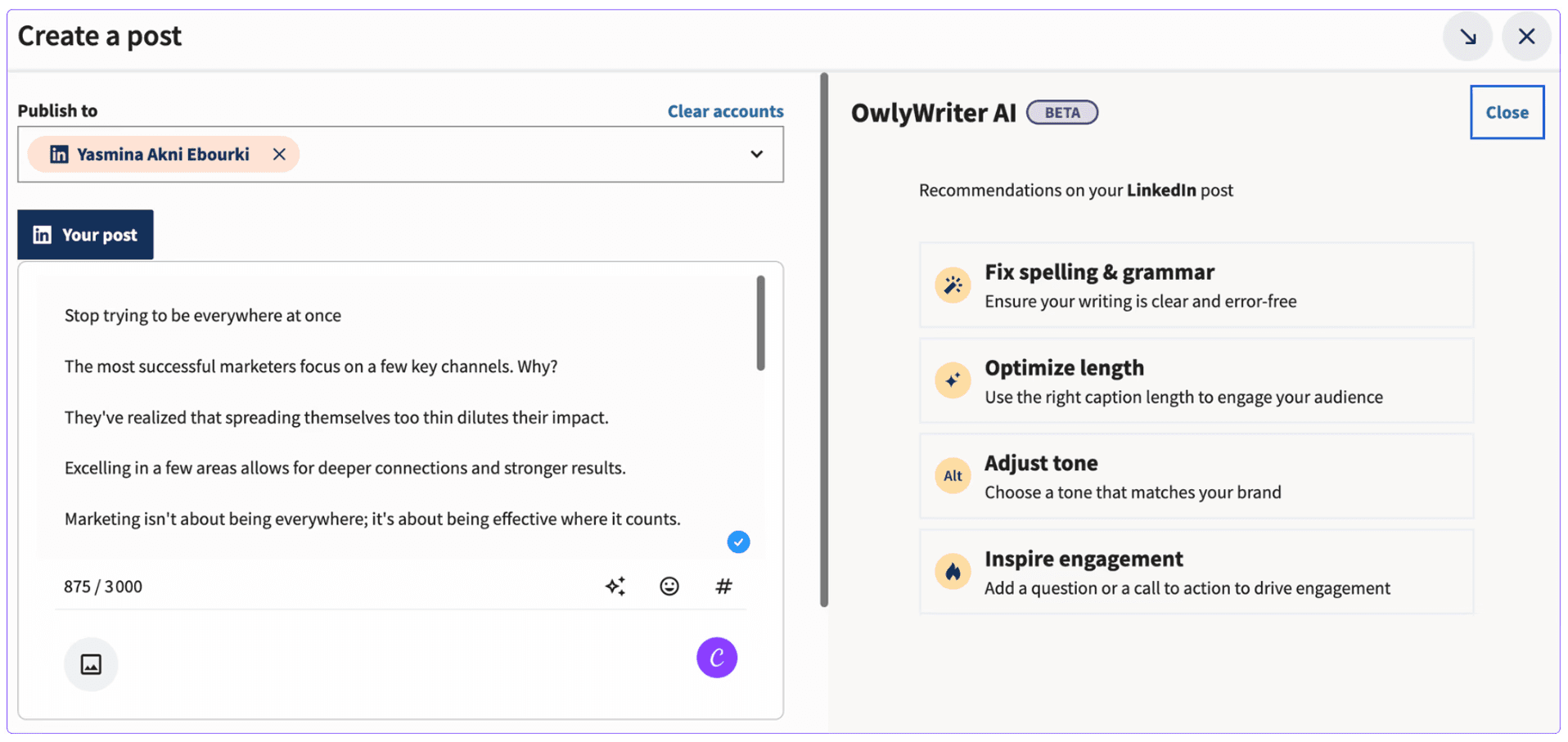 Hootsuite Beitragsgenerator 2025 Review