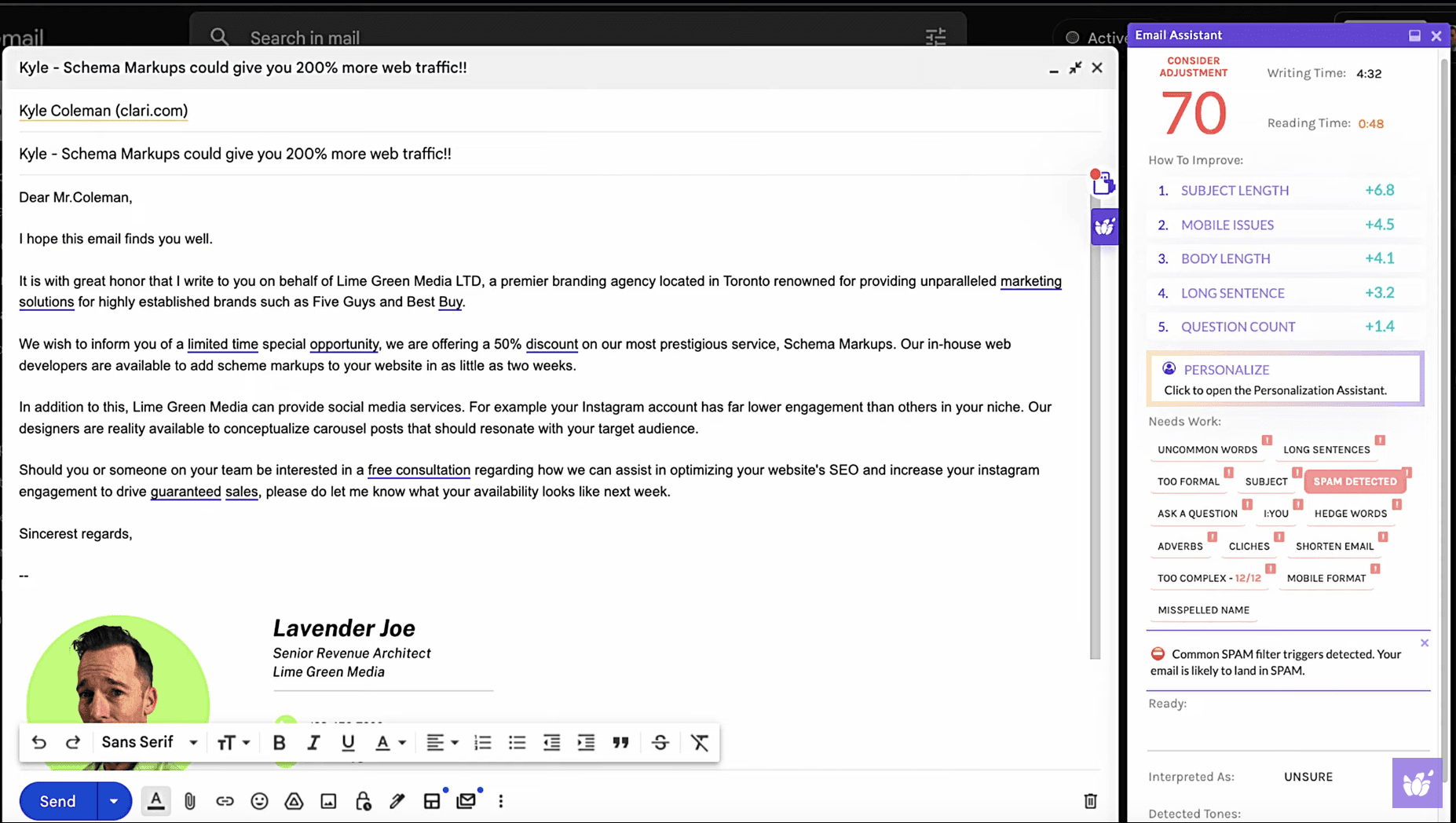 Lavender AI Tool