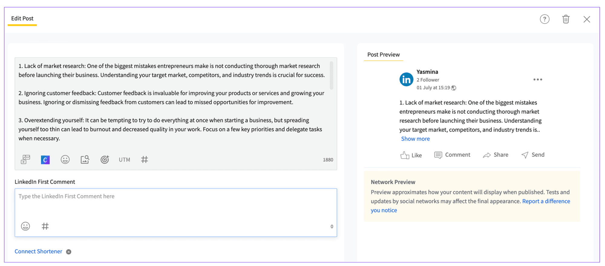 SocialPilot content publishing