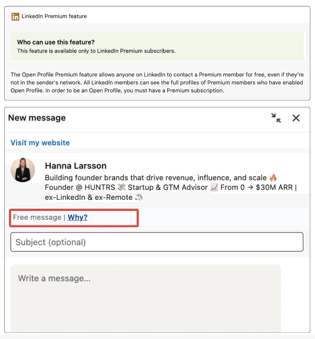 How to send a free inmail on LinkedIn