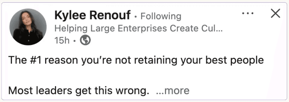 write a relatable linkedin hook